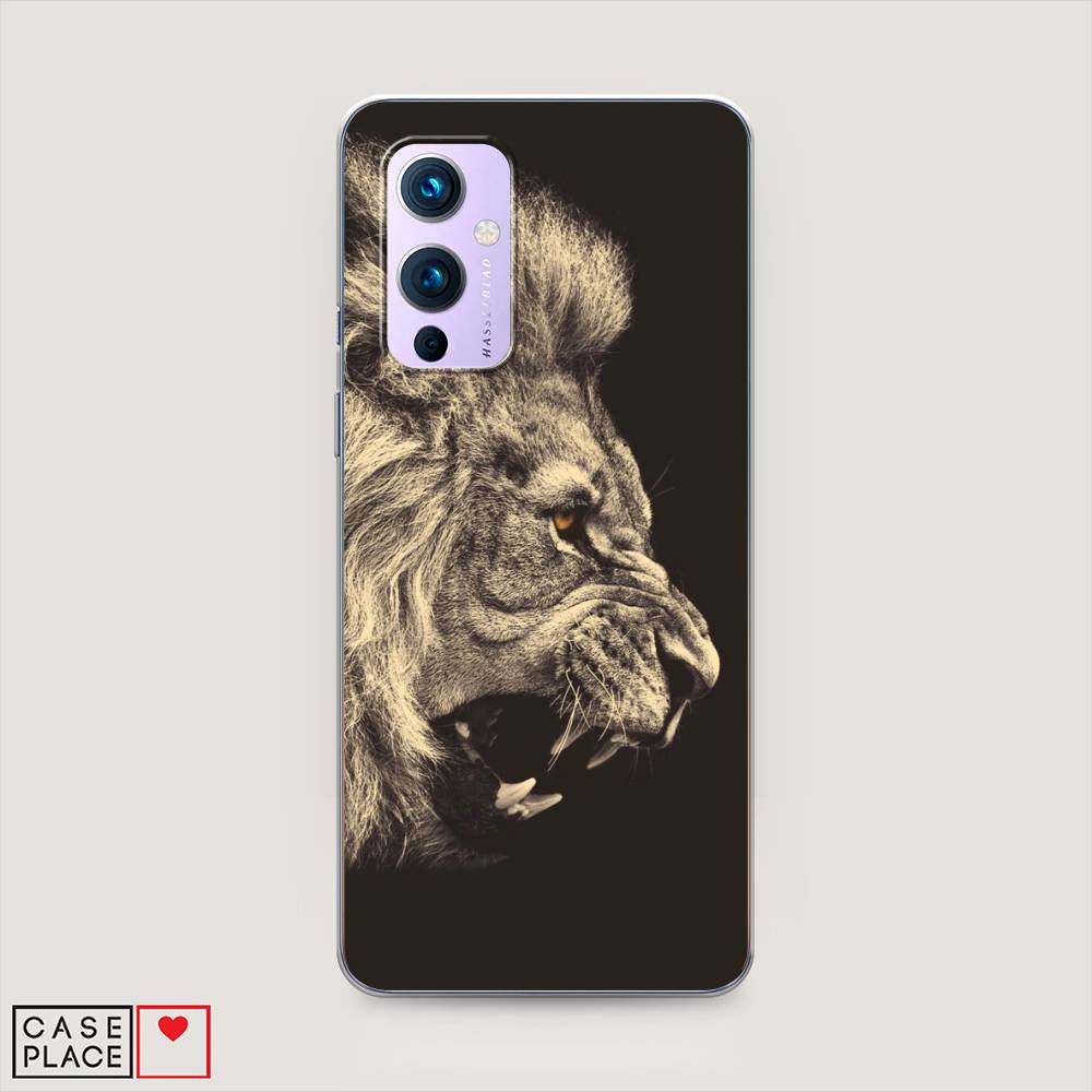 

Чехол Awog на OnePlus 9 (LE2113) / ВанПлас 9 (LE2113) "Львиный рык 2", Бежевый;черный, 151450-1