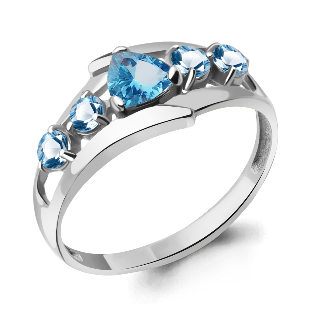 

Кольцо из серебра с топазом р. 19,5 Aquamarine 6963205_925_р, 6963205_925_р