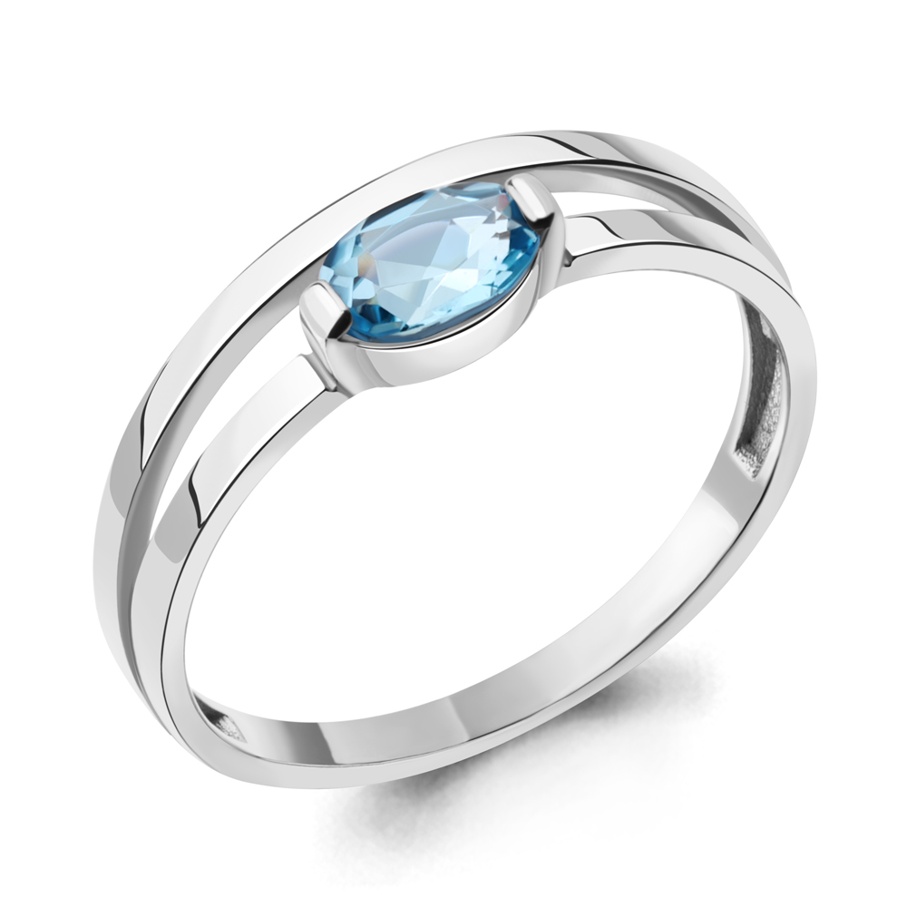 фото Кольцо из серебра с топазом р. 19,5 aquamarine 6962305_925_р