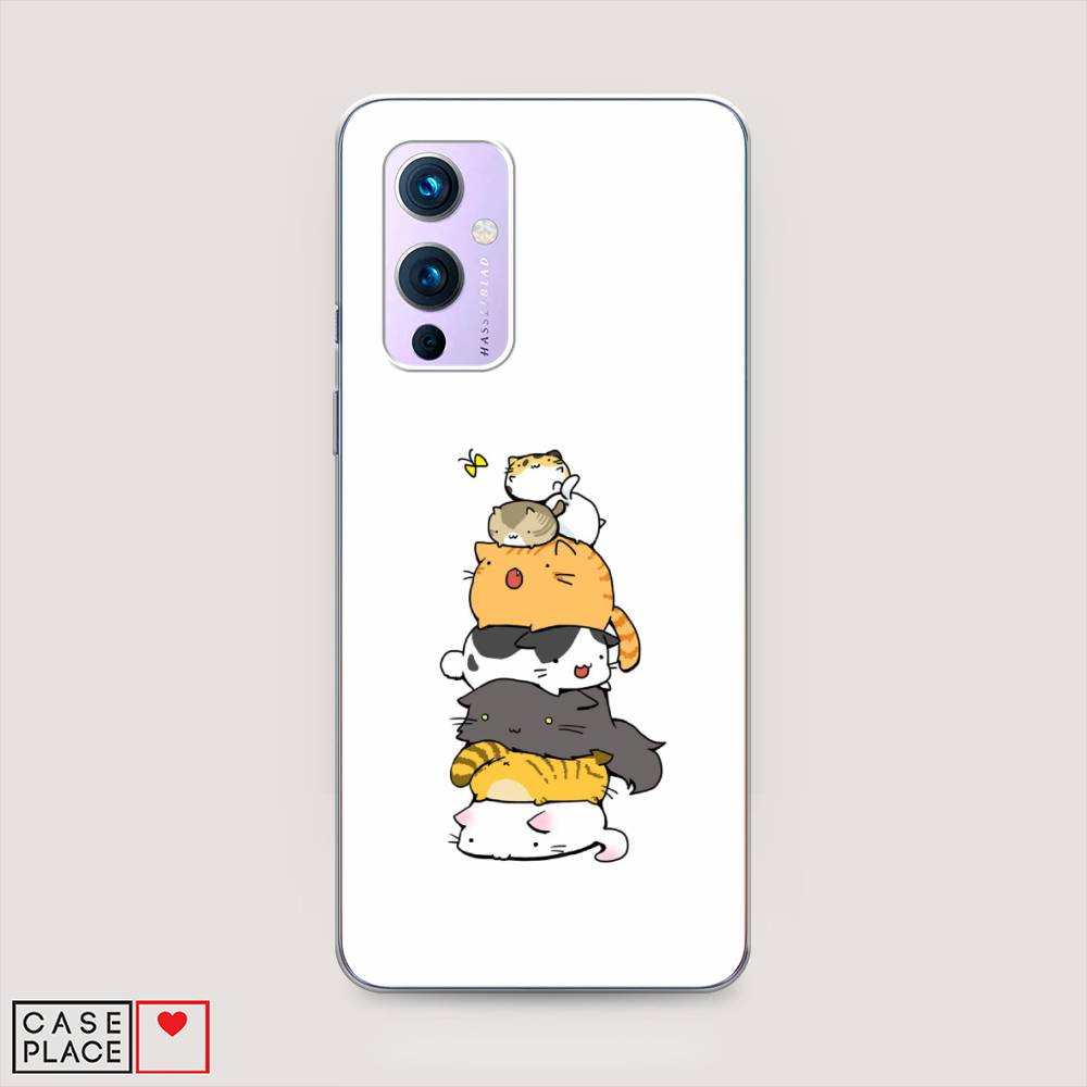 

Чехол Awog на OnePlus 9 (LE2113) / ВанПлас 9 (LE2113) "Бутерброд из котиков", Коричневый;белый;серый, 151450-10