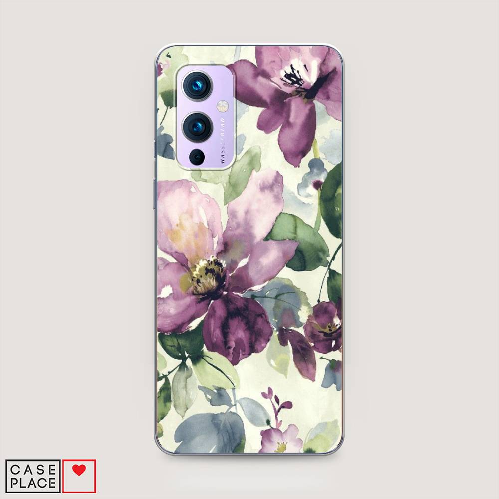 

Чехол Awog на OnePlus 9 (LE2113) / ВанПлас 9 (LE2113) "Сиреневые цветы-акварель", Фиолетовый, 151450-10