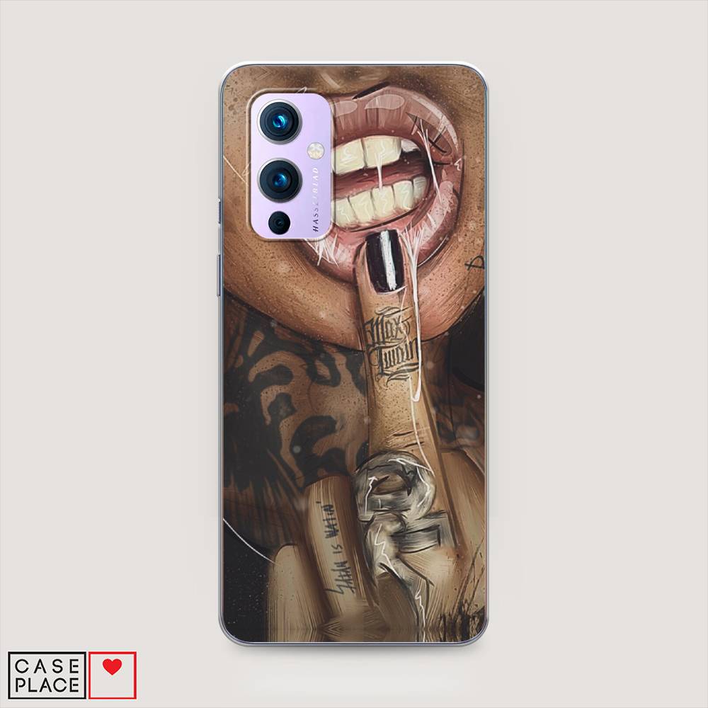 

Чехол Awog на OnePlus 9 (LE2113) / ВанПлас 9 (LE2113) "Девушка с татуировками", Бежевый;розовый;черный, 151450-9