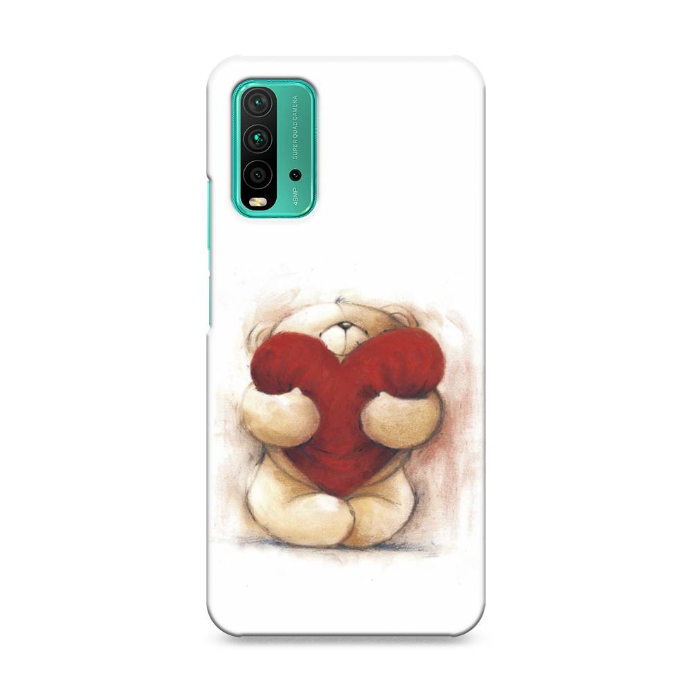 

Пластиковый чехол "Мишка с сердцем 1" на Xiaomi Redmi 9T, 39820-5