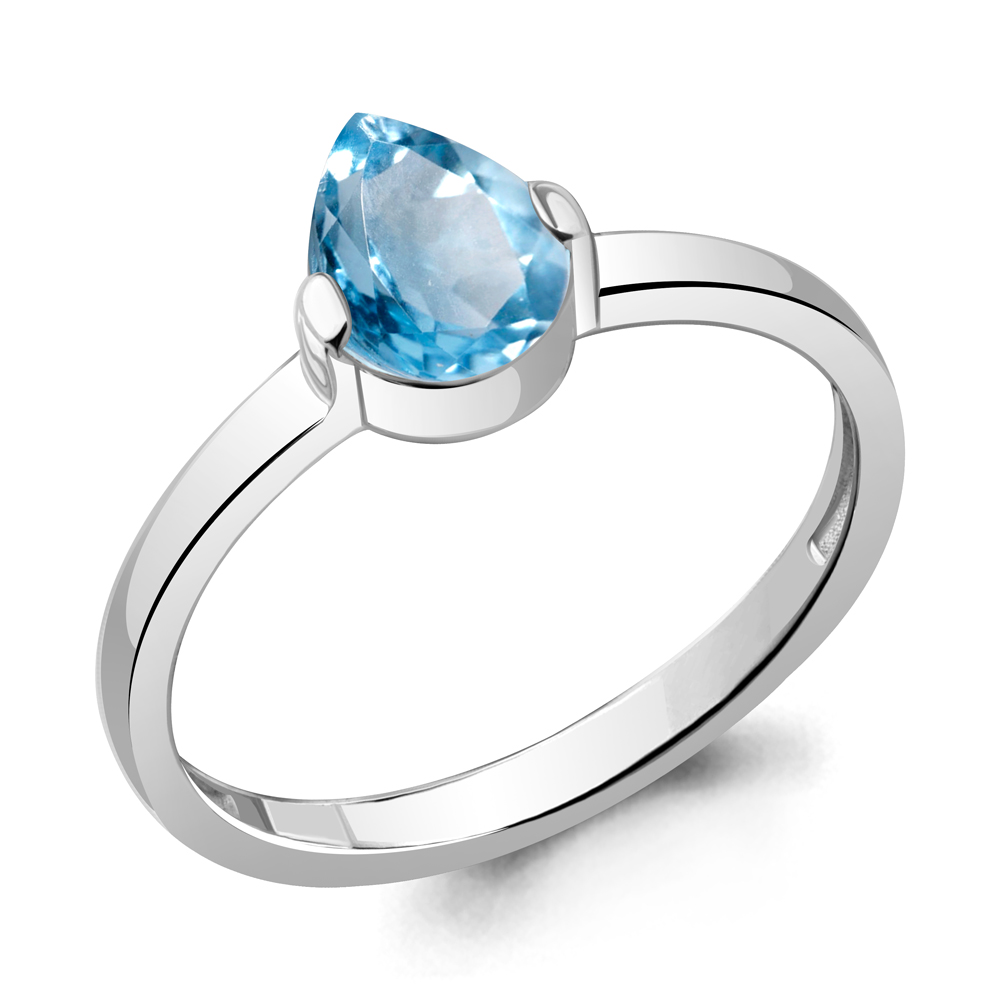 фото Кольцо из серебра с топазом р. 21 aquamarine 6961805_925_р