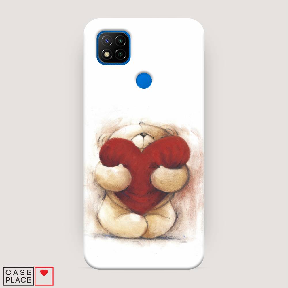 

Пластиковый чехол "Мишка с сердцем 1" на Xiaomi Redmi 9C, 39020-5