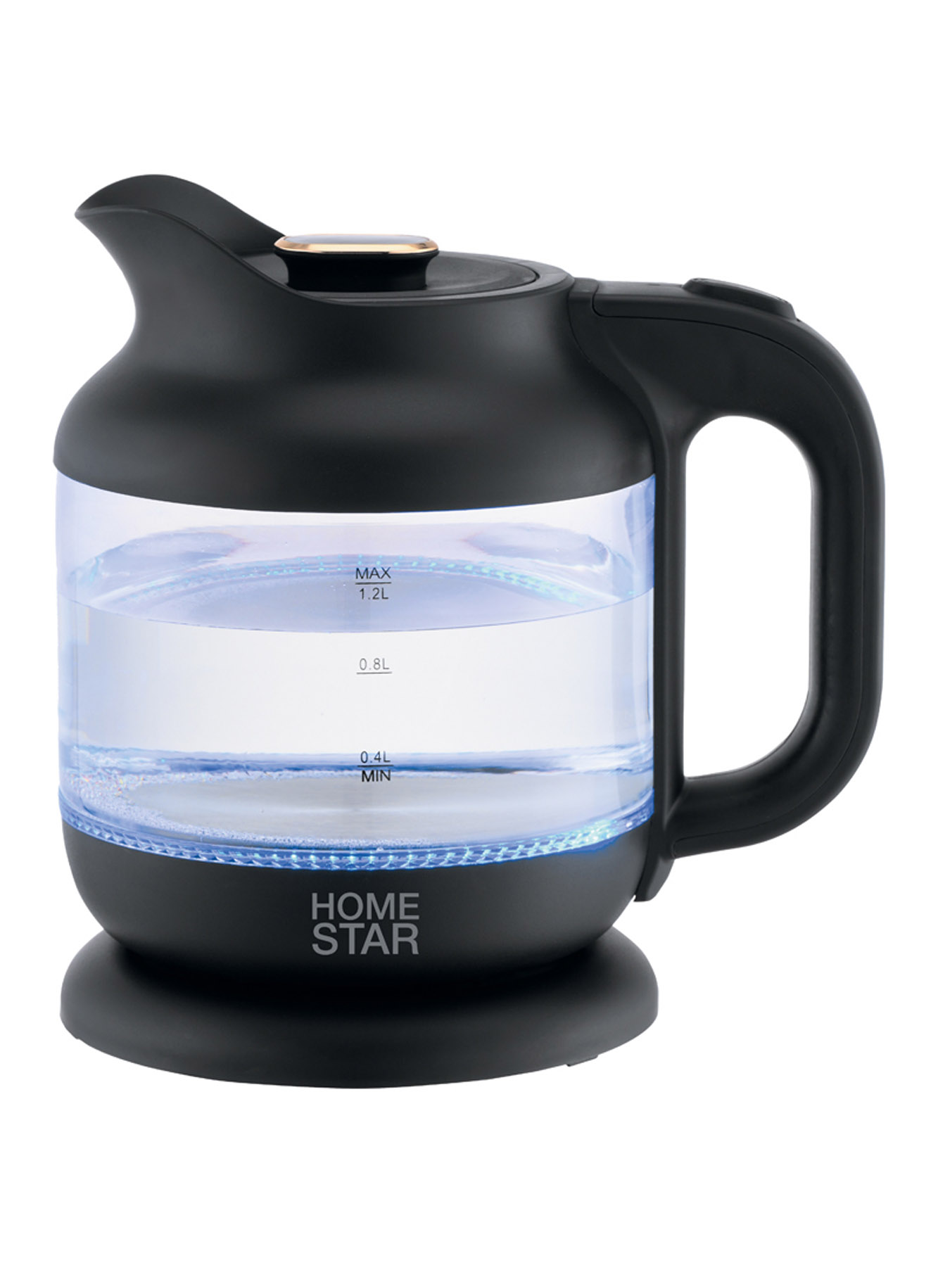 

Чайник электрический HomeStar 105 1.2 л прозрачный, черный, 105