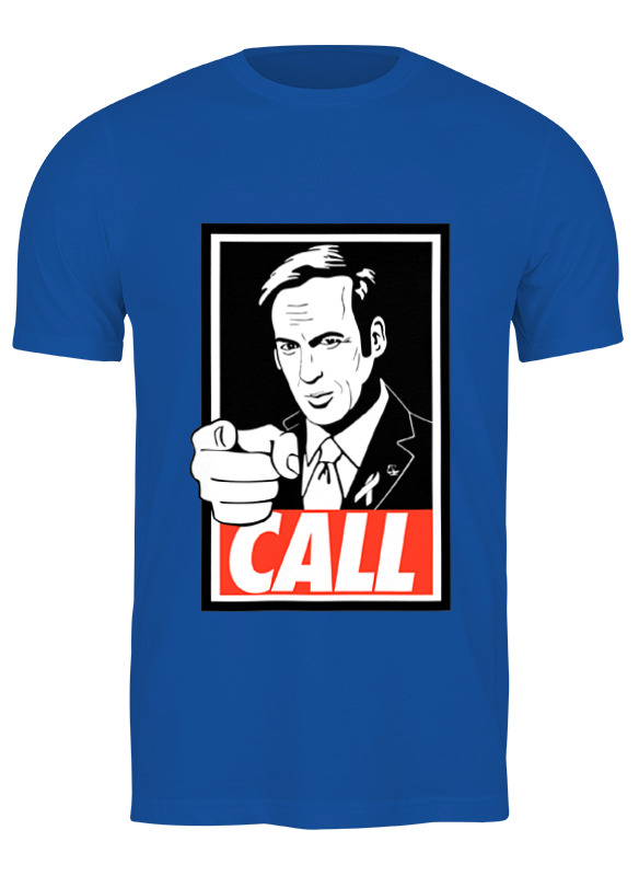 

Футболка мужская Printio Call saul синяя 2XL, Синий, Call saul