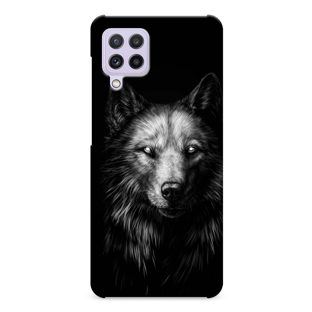 

Пластиковый чехол "Волк черно белый" на Samsung Galaxy A22