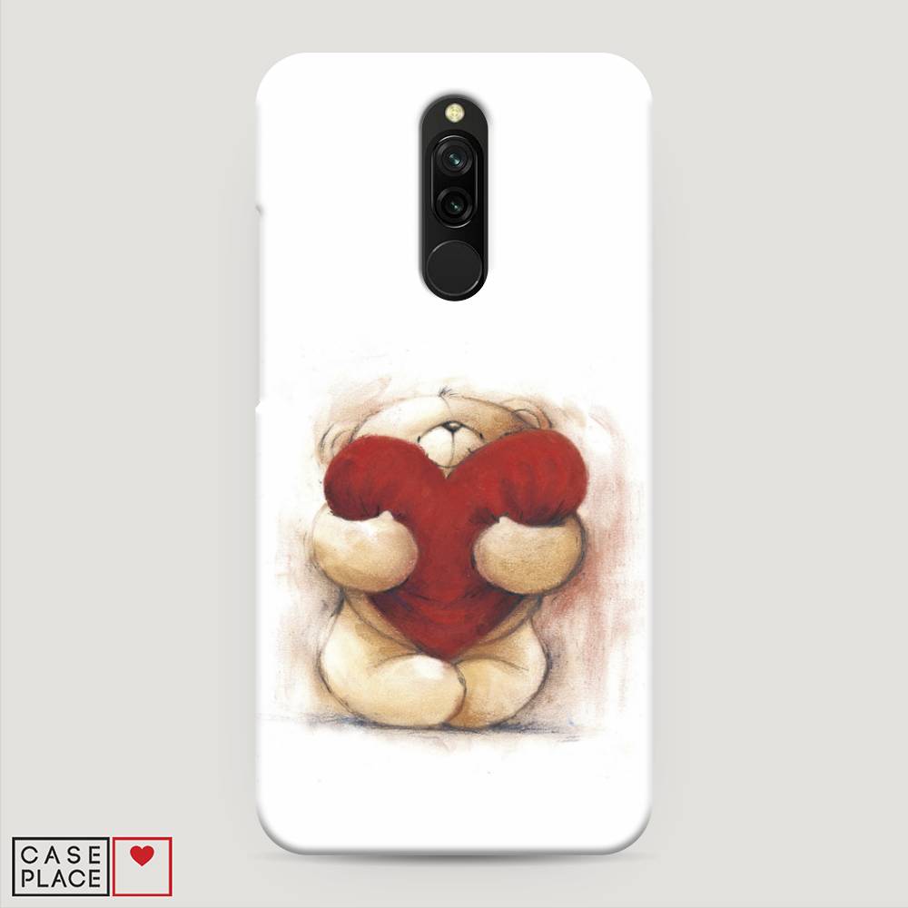 

Пластиковый чехол "Мишка с сердцем 1" на Xiaomi Redmi 8, 37120-5