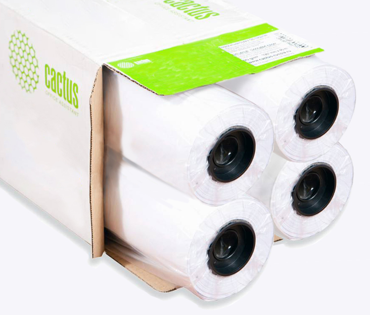 

Бумага Cactus Eco CS-LFP80-914457E-4 36(A0) 914мм-45.7м/80г/м2/белый CIE155% втулка:50.8мм