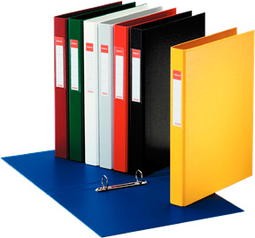 

Папка на 2-х кольцах Esselte Standard 14456 A4 картон/ПВХ кор.35мм бордовый вмест.190лист.