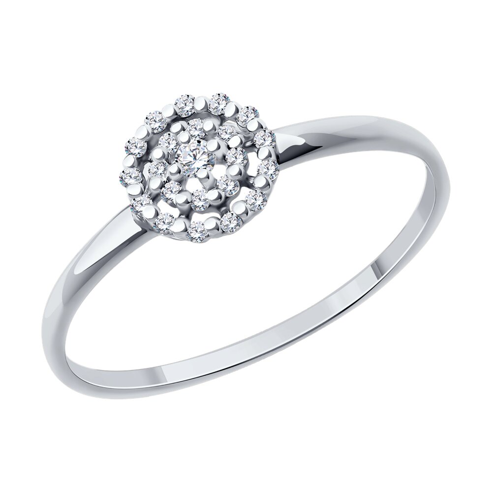 

Кольцо из белого золота р.  Diamant 52-210-02092-1, бриллиант, 52-210-02092-1