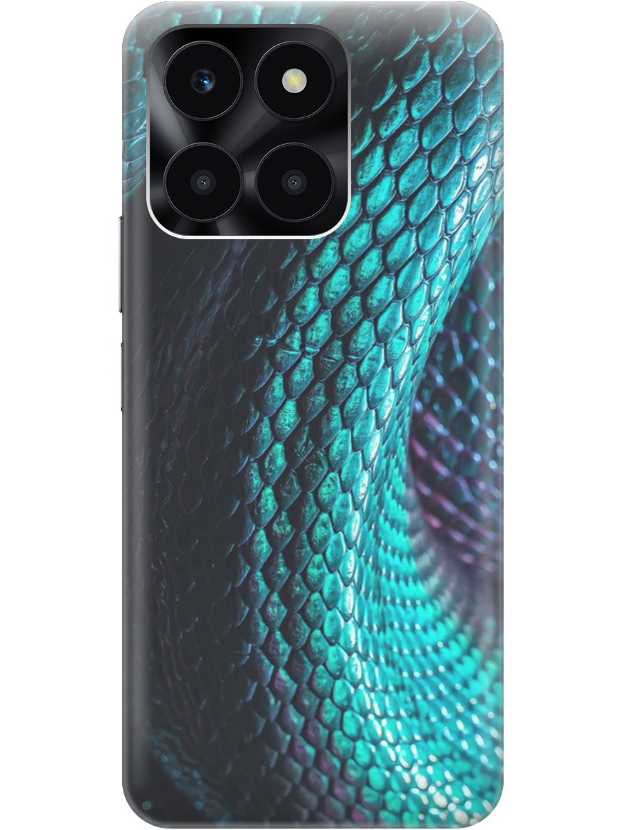 

Силиконовый чехол на Honor X6a с принтом "Переливающаяся змея" прозрачный, Зеленый;синий, 20001441
