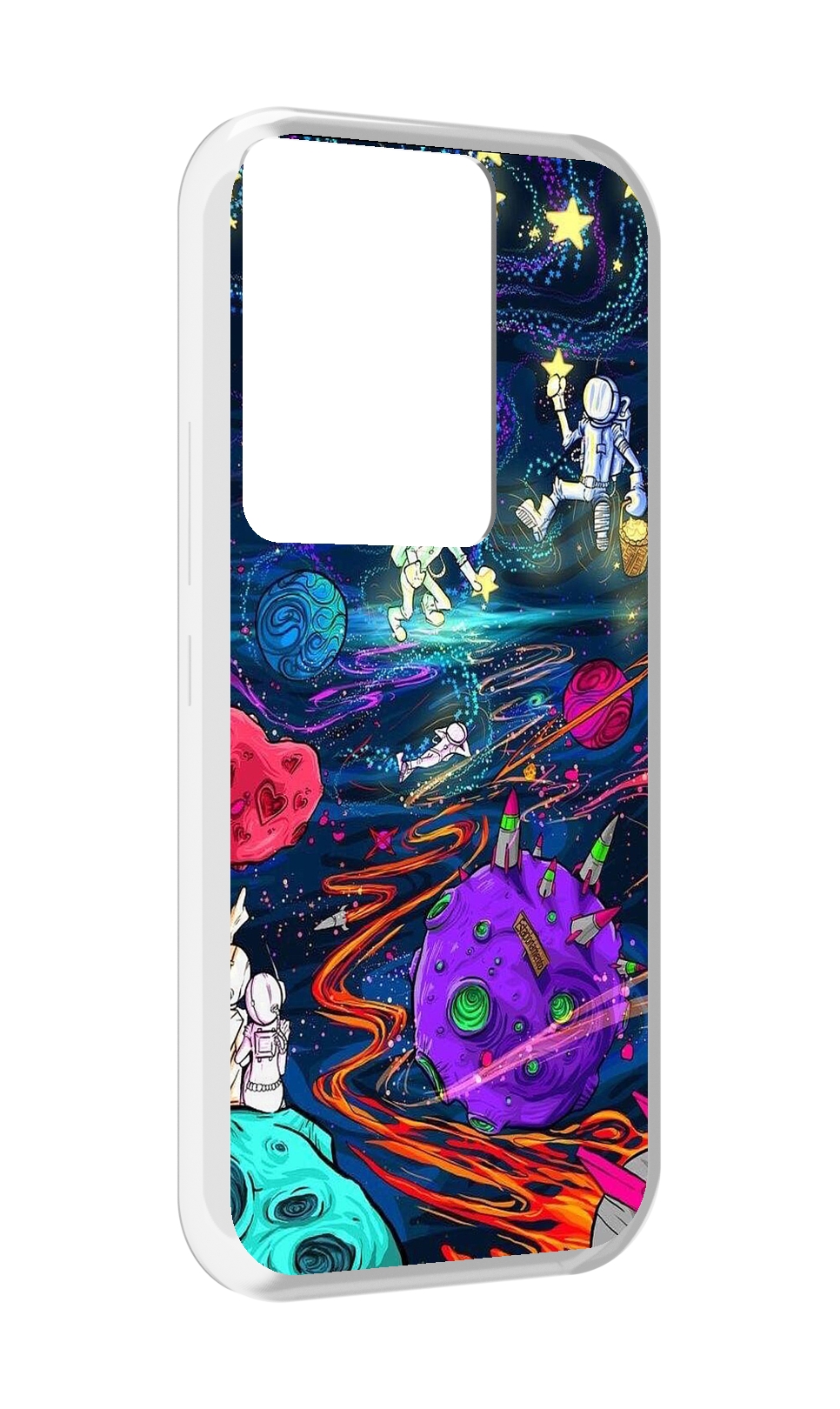 

Чехол MyPads красочный космос для Itel Vision 3 Plus / Itel P38 Pro, Прозрачный, Tocco