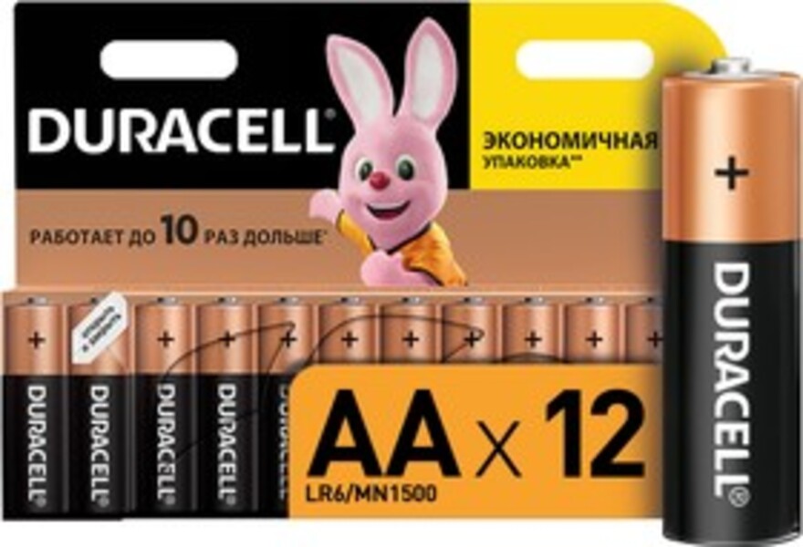 Батарейка Aa Mn1500 Duracell (1шт) DURACELL арт. LR6 батарейка duracell 9v 1 шт