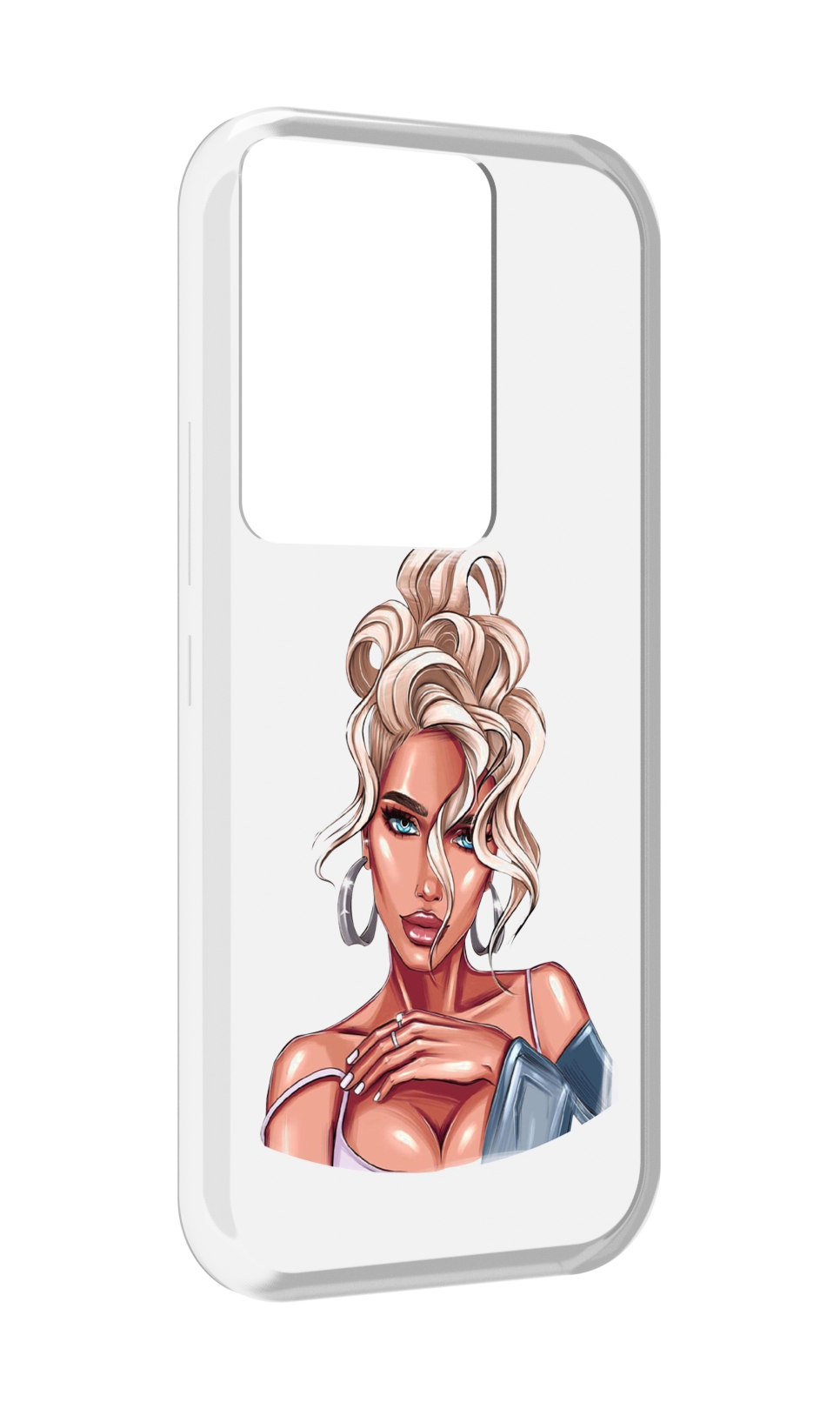 

Чехол MyPads красивая-блондинка женский для Itel Vision 3 Plus / Itel P38 Pro, Прозрачный, Tocco
