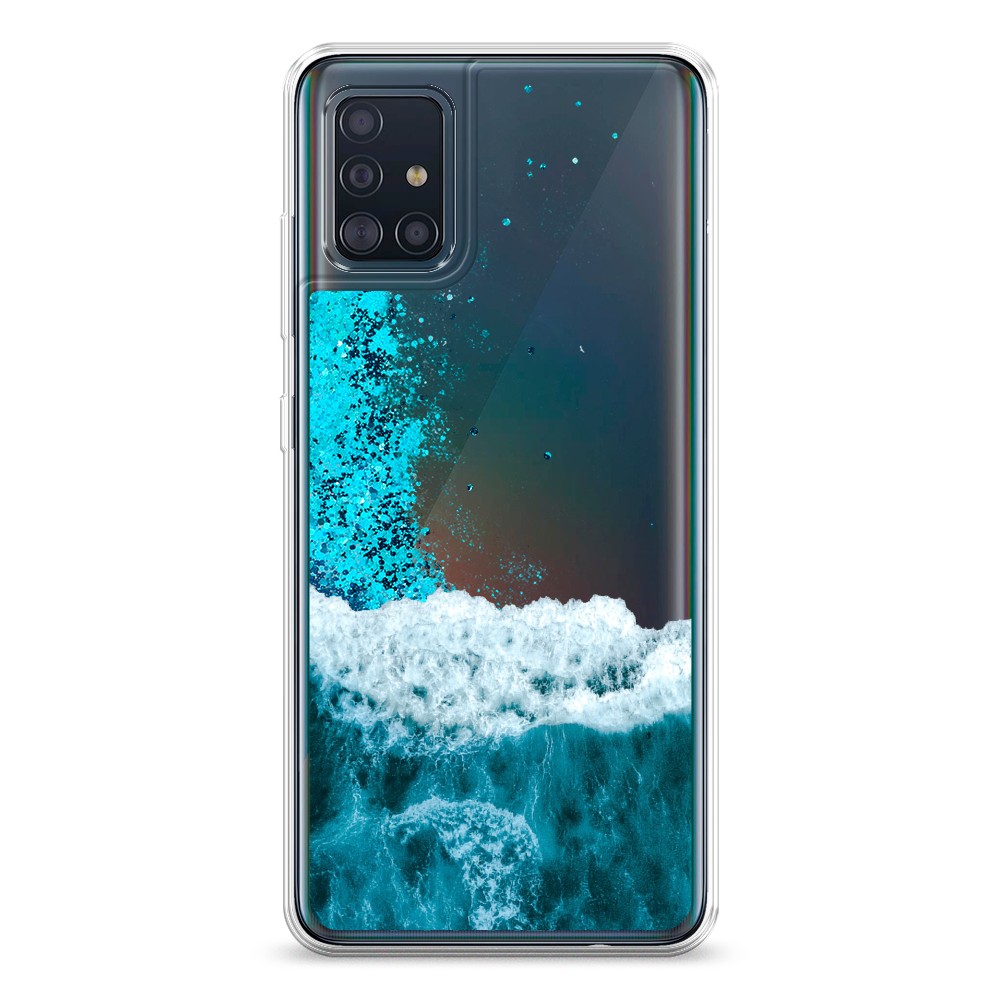 

Жидкий чехол с блестками "Морская пучина" на Samsung Galaxy A51