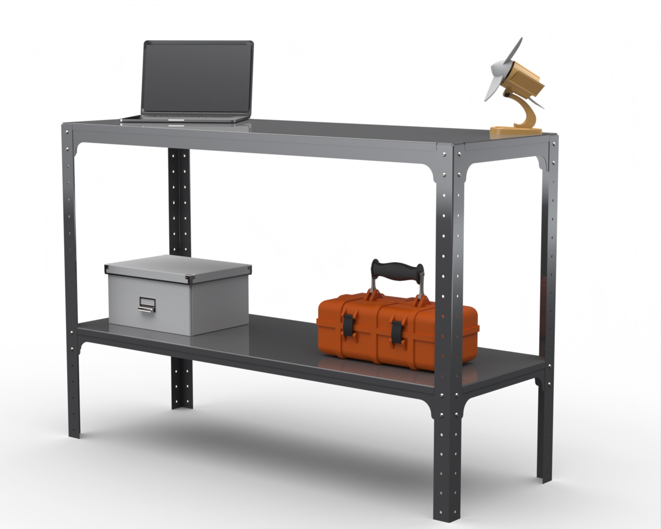 

Стол-верстак Metalex серия KIT 950х1000х500 (одна полка) (серый)