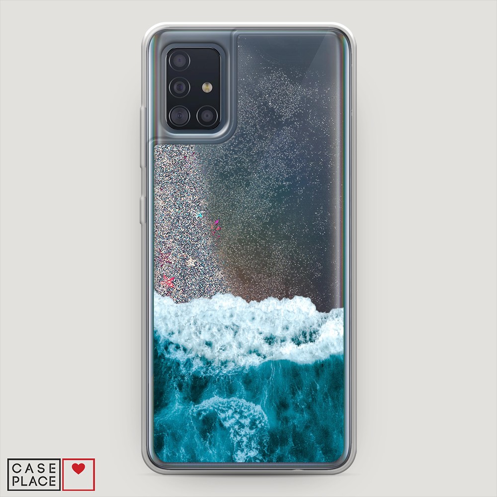 фото Жидкий чехол с блестками "морская пучина" на samsung galaxy a51 awog