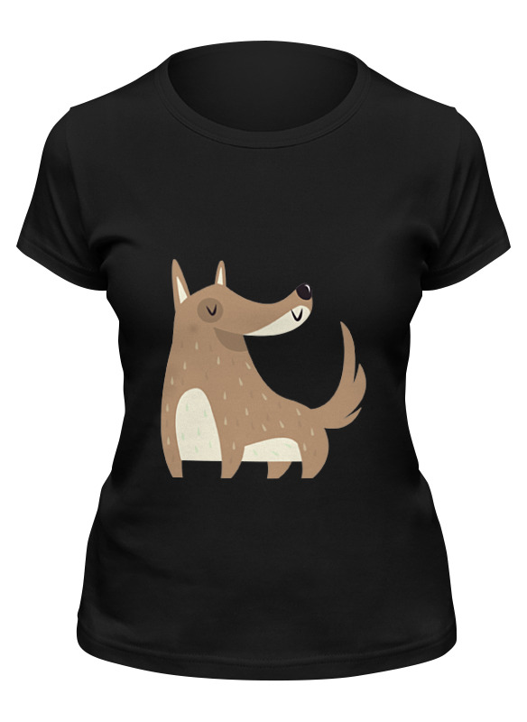 

Футболка женская Printio Собачка черная M, Собачка