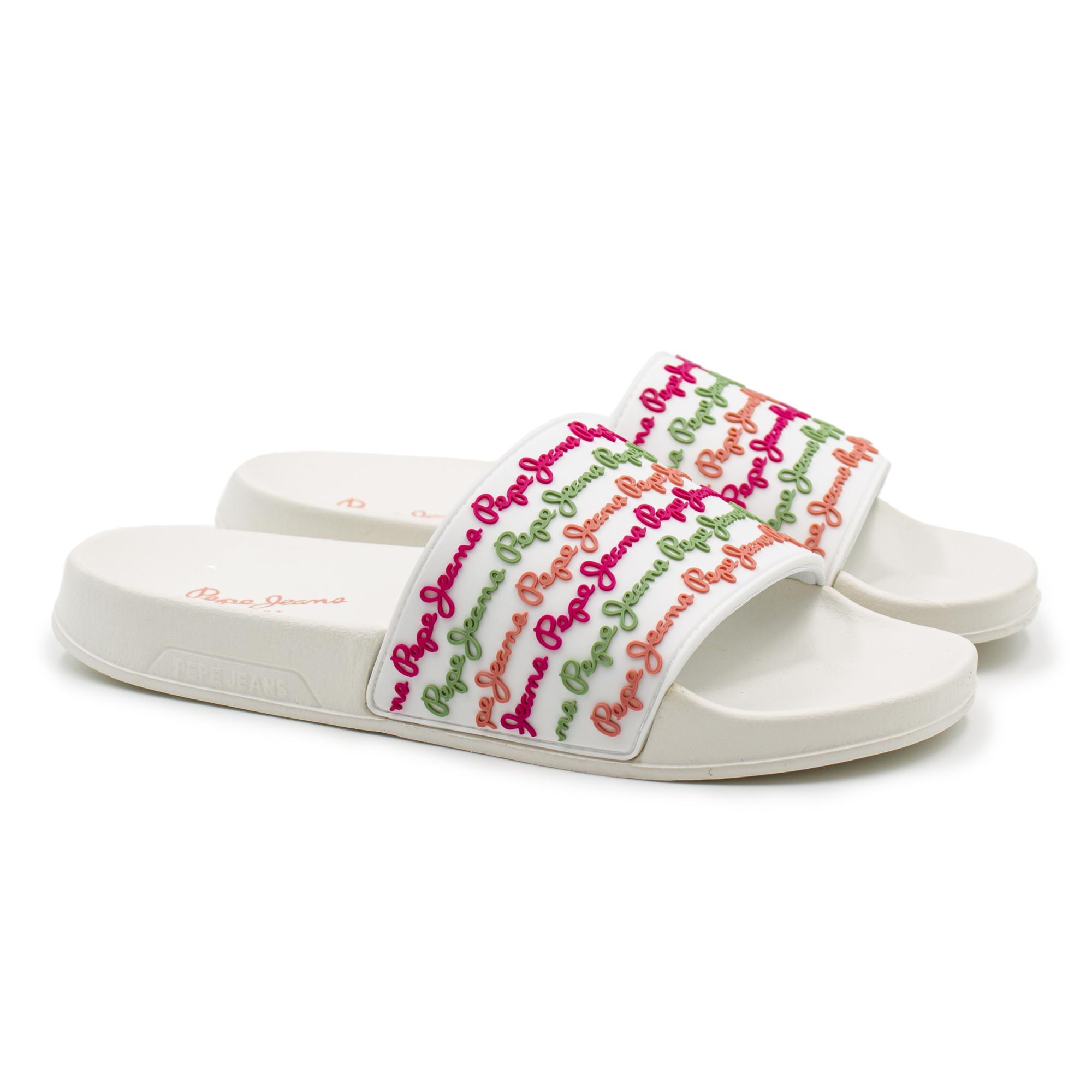 

Сланцы женские Pepe Jeans London SLIDER COLORS PLS70110 белые 36 EU, SLIDER COLORS PLS70110