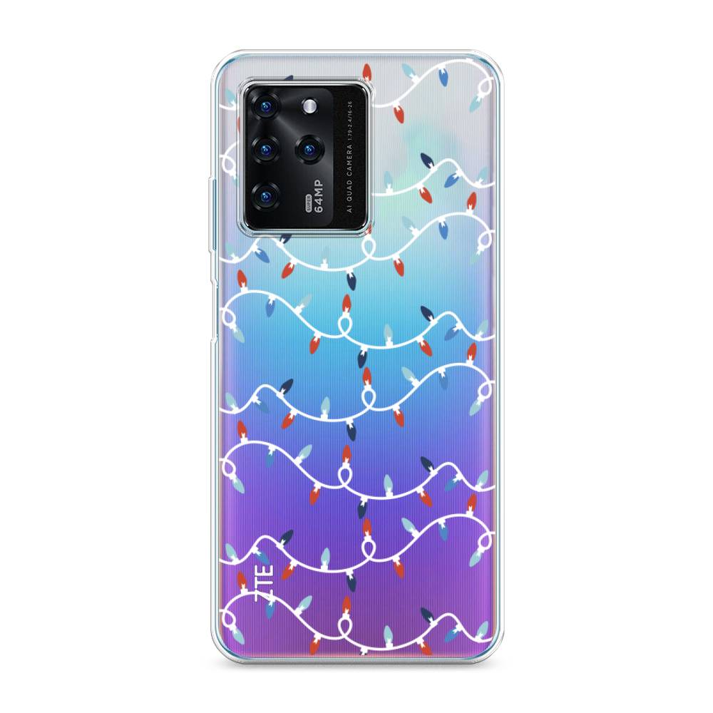 

Чехол на ZTE Blade V30 "Разноцветная гирлянда", Белый;красный;синий, 135350-5