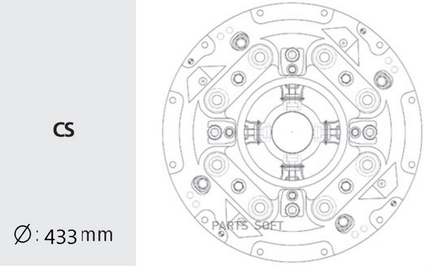 Корзина Сцепления Hyundai Hd170 Дв.D6abdd (430мм) Hdc101 Valeo phc арт. HDC101