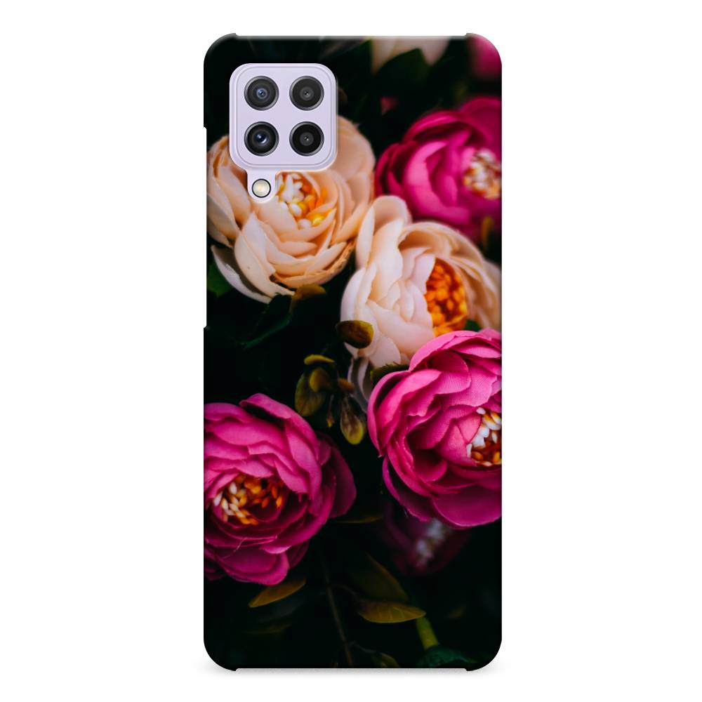 

Пластиковый чехол "Розовые пионы на черном" на Samsung Galaxy A22