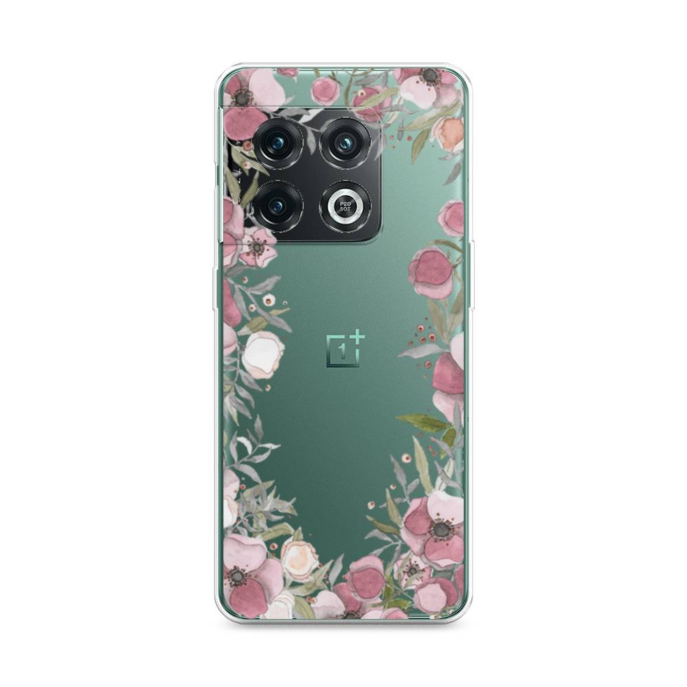 

Чехол Awog на OnePlus 10 Pro / ВанПлас 10 Pro "Розовая цветочная рамка", Розовый;зеленый, 152150-8