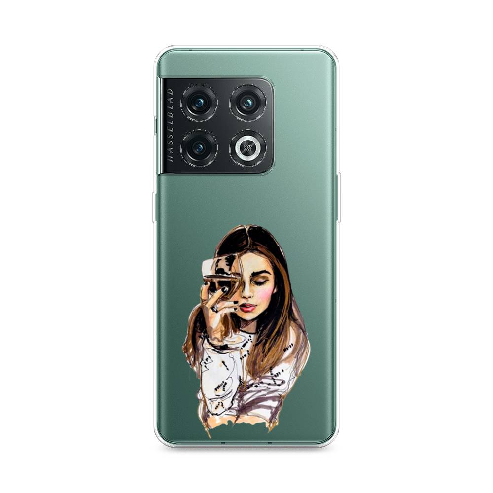 

Чехол Awog на OnePlus 10 Pro / ВанПлас 10 Pro "Девушка с бокалом", Коричневый;прозрачный;бежевый, 152150-7