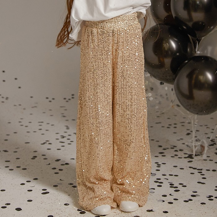 

Брюки из пайеток KAFTAN размер 38 (146-152 см), золотой