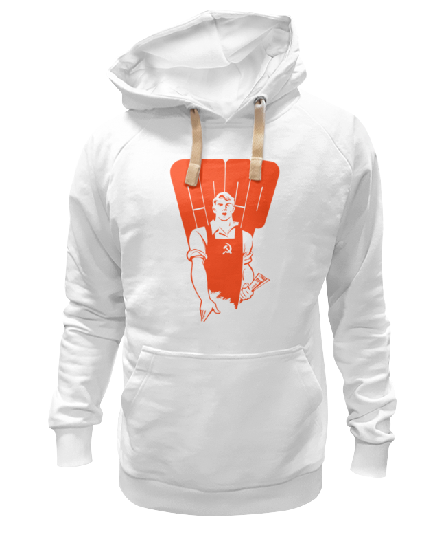 

Худи унисекс Printio Ссср рабочий белое 3XL, Белый, Ссср рабочий
