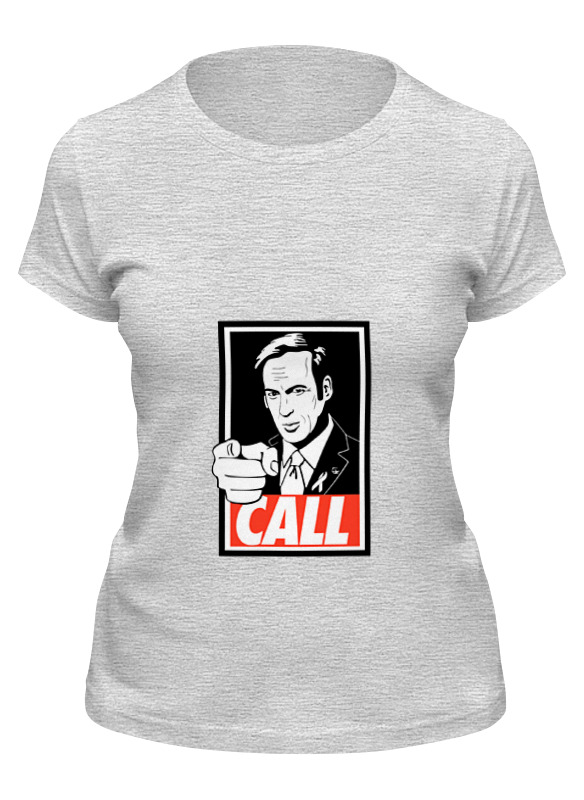 

Футболка женская Printio Call saul серая 2XL, Серый, Call saul