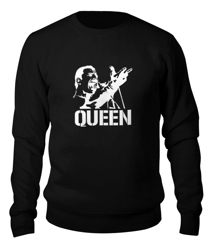 

Свитшот унисекс Printio Freddie mercury - queen черный S, Freddie mercury - queen