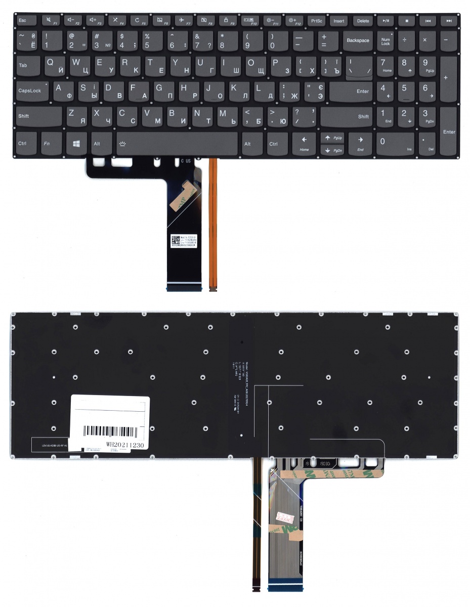Клавиатура OEM для ноутбука Lenovo IdeaPad 3-15ARE05, S340-15API, S340-15