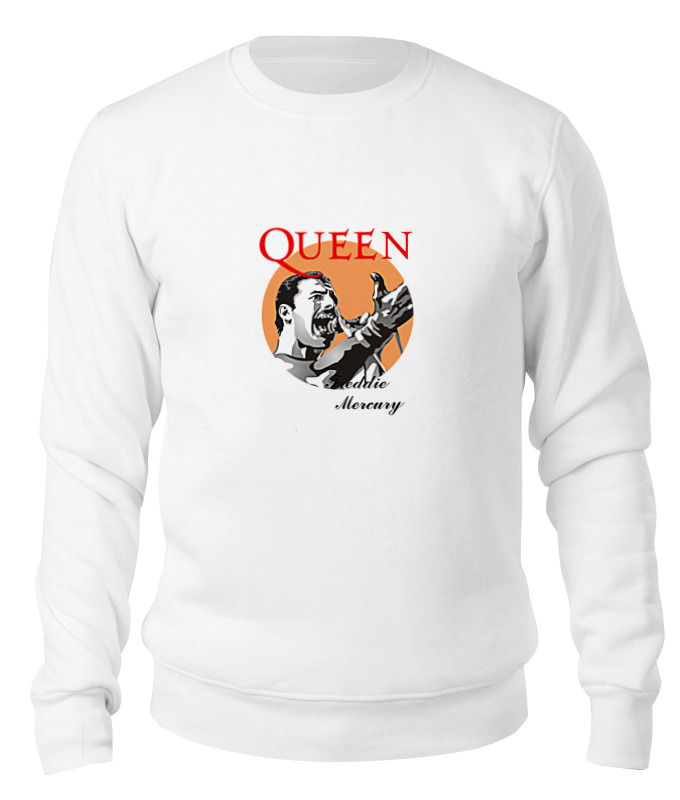 

Свитшот унисекс Printio Freddie mercury - queen белый S, Freddie mercury - queen