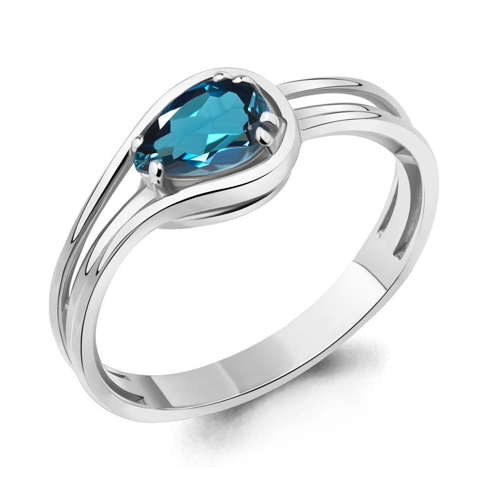 

Кольцо из серебра с топазом р. 16 Aquamarine 6960708_925_р, 6960708_925_р