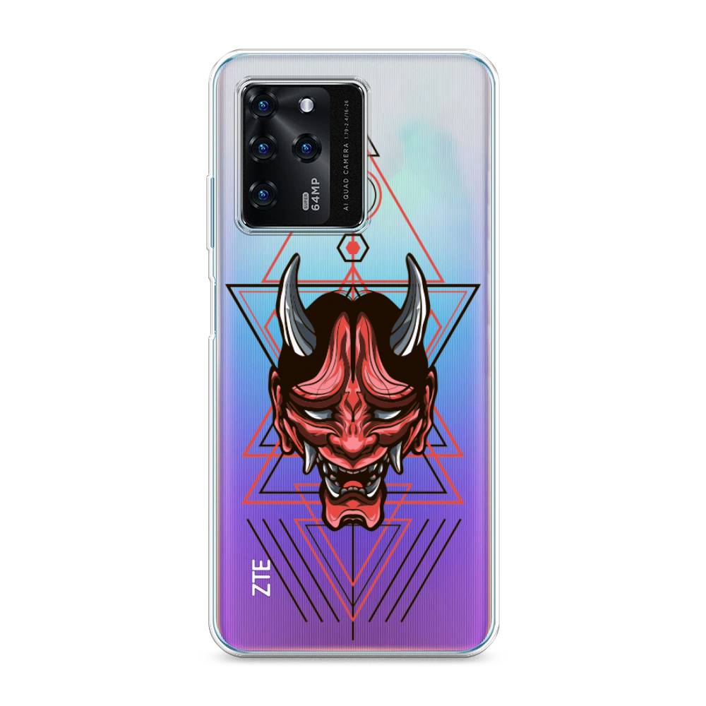 

Чехол на ZTE Blade V30 "Hanya Oni mask", Серый;красный;черный, 135350-4