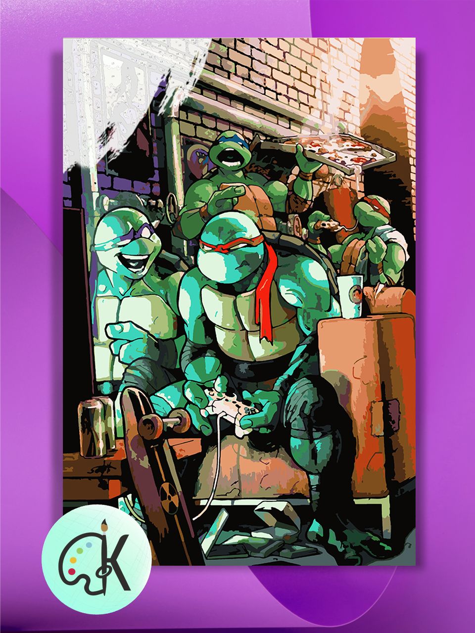 

Картина по номерам на холсте Культура Цвета Черепашки-Ниндзя 2, 40 х 60 см, Черепашки-Ниндзя 2