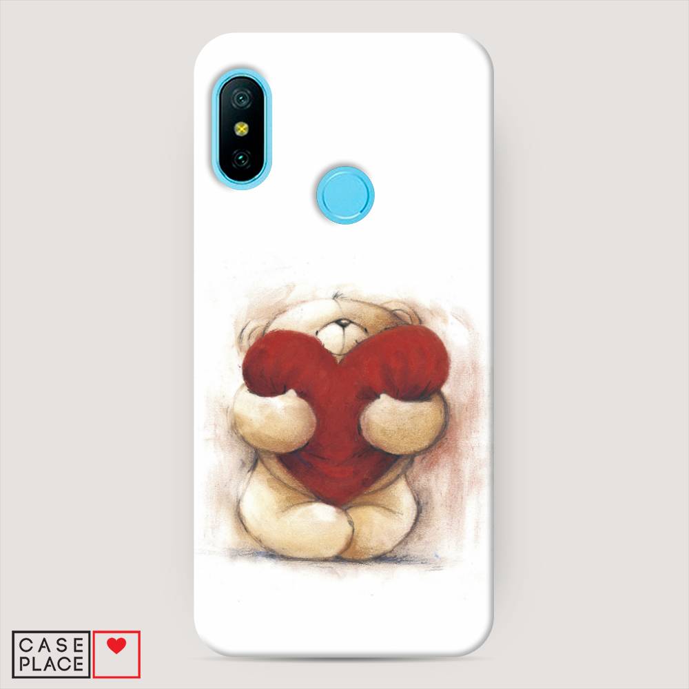 

Пластиковый чехол "Мишка с сердцем 1" на Xiaomi Redmi 6 Plus, 33920-5
