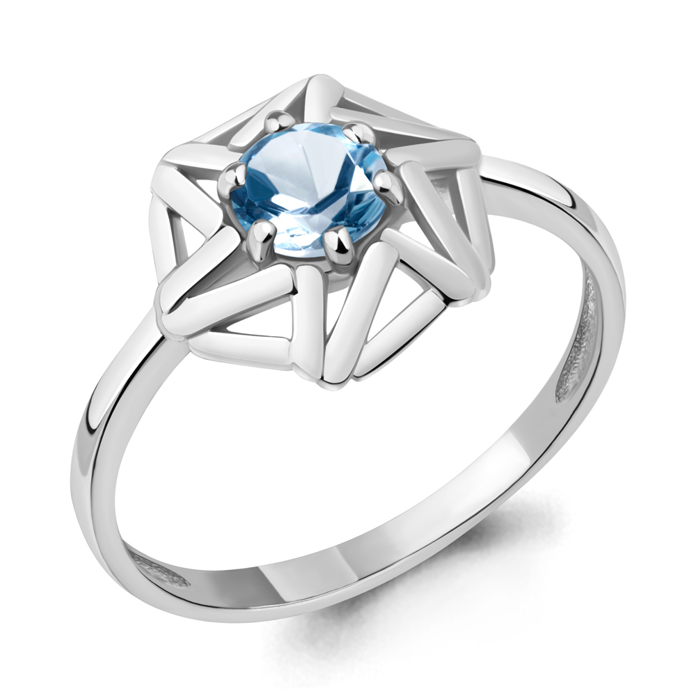 

Кольцо из серебра с топазом р. 17,5 Aquamarine 6960005_925_р, 6960005_925_р