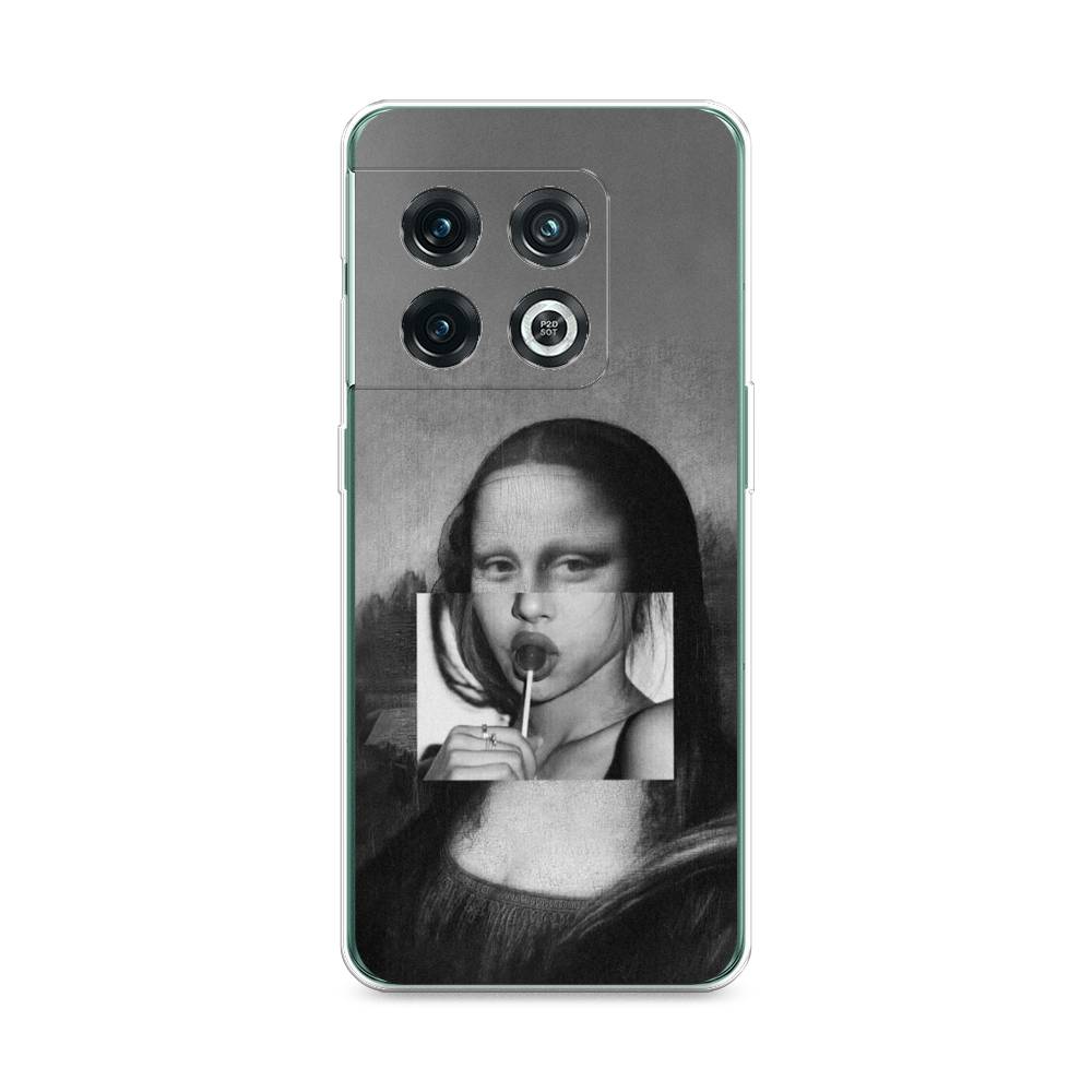 

Чехол Awog на OnePlus 10 Pro / ВанПлас 10 Pro "Mona Lisa sucking lollipop", Серый, 152150-9