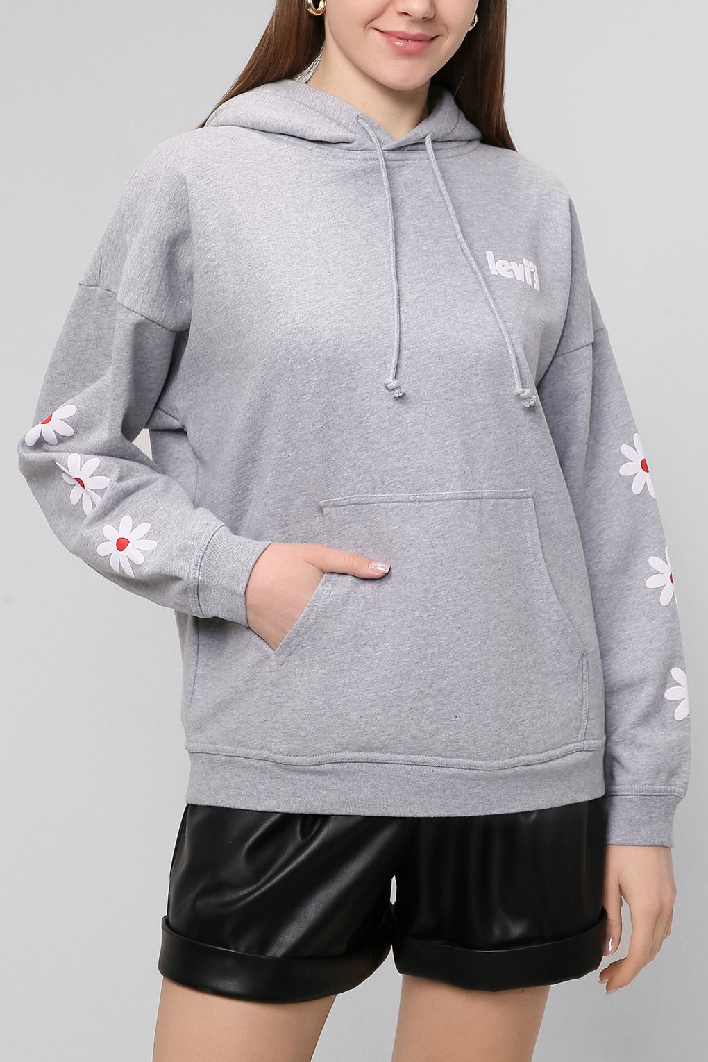 

Худи женское Levi's 3440000230 серое S, Серый, 3440000230