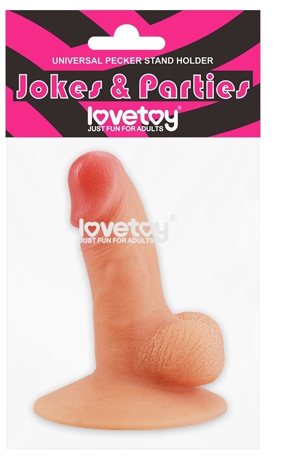 фото Пенис-сувенир lovetoy universal pecker stand holder телесный