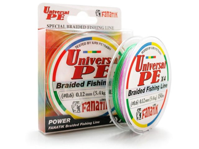 

Леска Fanatik Universal PE X4 (#0,6) 0.12mm 150m UNPEX415006C, Universal PE X4