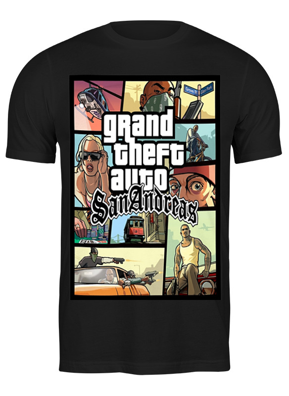 

Футболка мужская Printio Grand theft auto san andreas черная 3XL, Черный, Grand theft auto san andreas