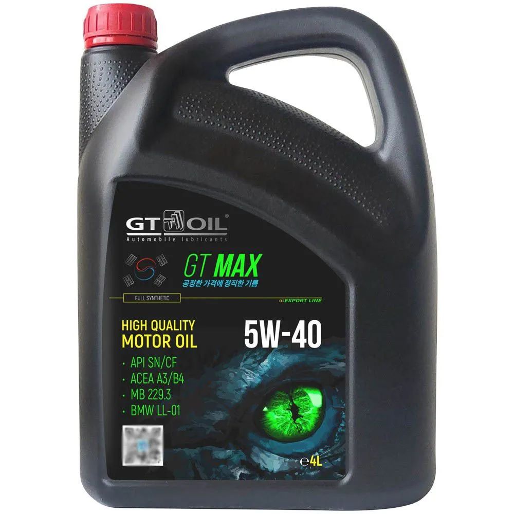 

Моторное масло GT OIL gt max sae 5w40 api sn/cf 4л