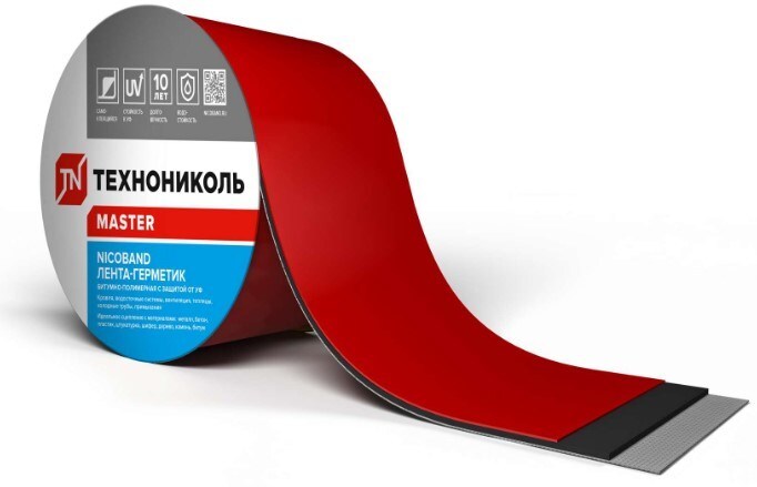 Лента-герметик Технониколь Nicoband 100 x 3000 мм красный