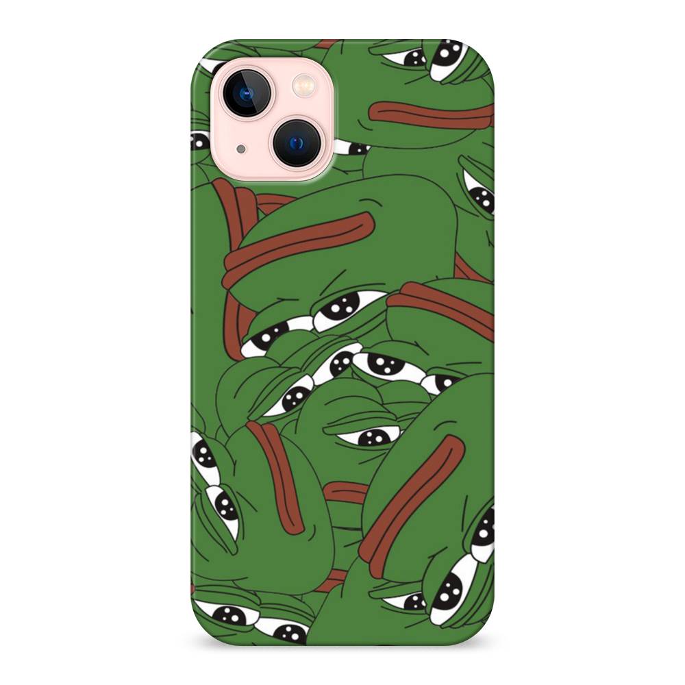

Пластиковый чехол "Печальный frog" на Apple iPhone 13, 14220-7