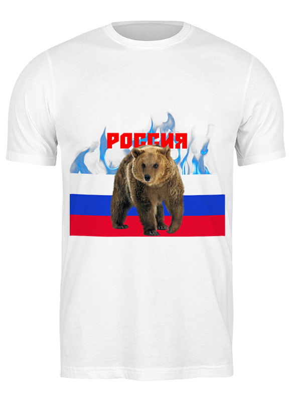 

Футболка мужская Printio Россия белая M, Белый, Россия